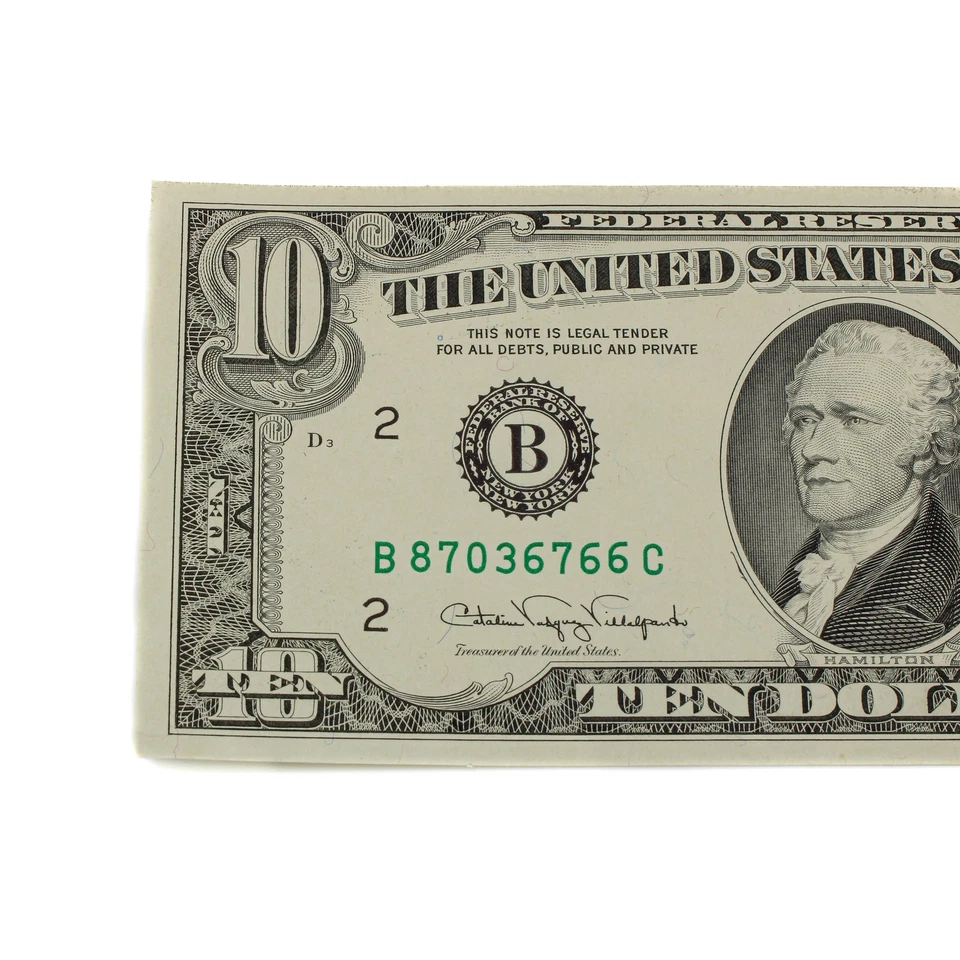 1988 $10 United States Currency Note Reverse Missing Printing Error #C753-6 - Image 2 of 4