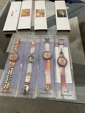 Vintage Collectibles Campari Art Collection Watches Lot of 4 New In Box 