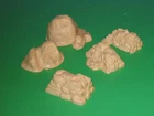 MARX REVOLUTIONARY WAR HARD PLASTIC STONE PIECES