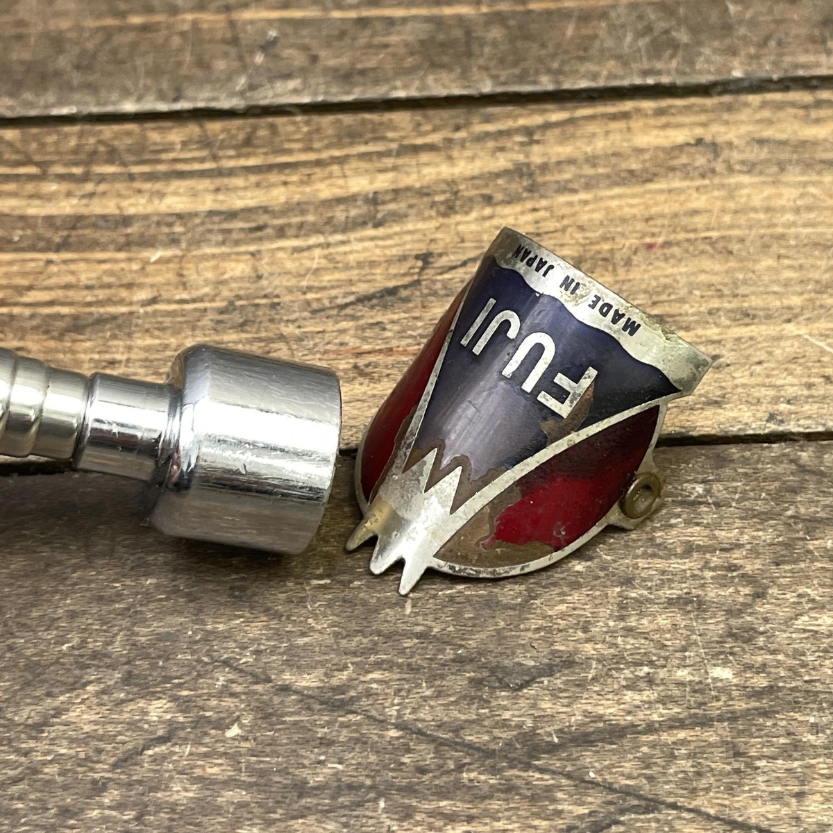 Vintage Fuji Bicycle Head Badge Made In Japan MT Fuji Crest Bike