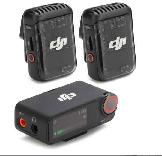 New DJI Mic 2 (2 TX + 1 RX + Charging Case) All-in-one Wireless