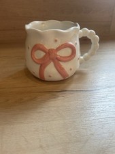 Pink Bow White Ceramic Mug