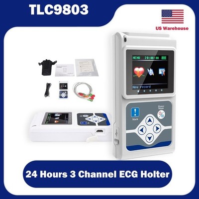 TLC9803 24 Hour Holter ECG Monitor Portable Dynamic Cardiac Recorder