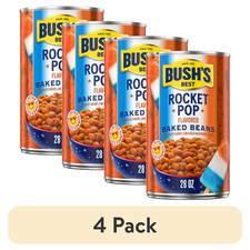 Bush's Best Rocket Pop Flavored Baked Beans 28 Oz Can Limited Summer Edition Ne