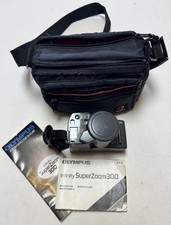 Olympus Infinity SuperZoom 300 35 mm Film Camera Black with Coast Camera Case