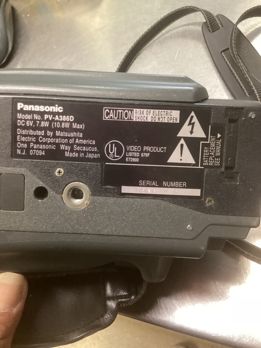 Panasonic Palmcorder IQ PV-A386 16x Optical Zoom Color Viewfinder
