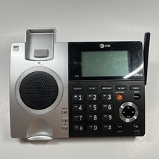 AT T CL84307 SILVER/BLACK DECT 6.0 CORDED PHONE BASE STATION No AC Adapter