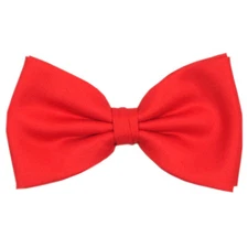 New RED PRE-TIED SATIN WEDDING BOW TIE Bowtie Halloween Costumes Homecoming