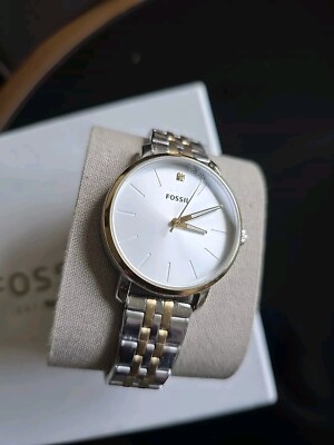 Fossil Her Lux Luther Three Hand Two Tone Stainless Steel Watch