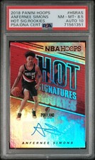 2018 NBA Hoops Anfernee Simons Rookie Auto Red Hot Signatures PSA 8.5/10 🔥