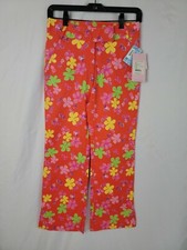 Lilly Pulitzer Women's Floral Pants Hippie Orange Green Purple Stretch 2P NWT