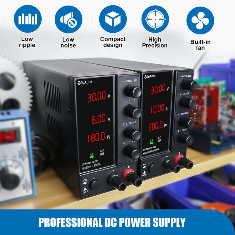 DC Bench Power Supply 30V 10A/6A Variable Switch Digital Adjustable Regulated