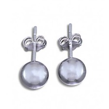 New .925 Sterling Silver 7mm Round Kids Stud Earrings-sp33