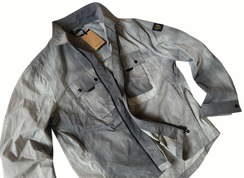 BELSTAFF LIGHTWEIGHT WEATHERPROOF OLD SILVER JACKET BRAND NEW TAGS RARE SZ: M - Picture 16 of 21