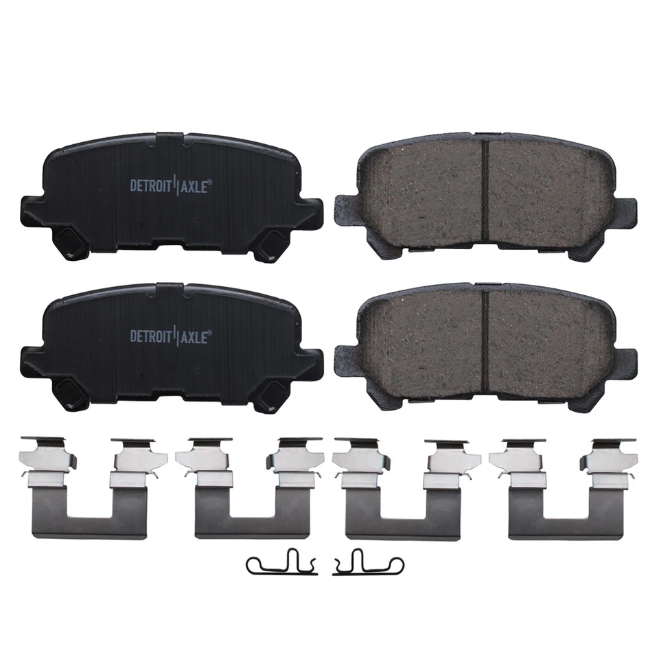 Juego de pastillas de freno traseras de cerámica con herrajes para Honda Odyssey Pilot Acura ZDX MDX Foto 3 de 4