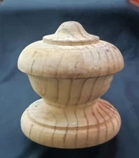 Wooden Newel Post Finial  5 1/2" Tall xc 4 3/4" Round GS00241