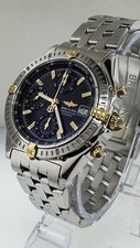 BREITLING Chronomat B13352 Date Black Dial Automatic Men's Watch Two Tone Bezel 8