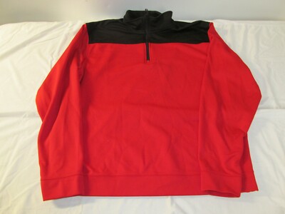Cutter & Buck C-Buk 1/4 Zip Pullover Men's Size L Red/Black