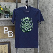 canvas Mempho Music Festival 2018 Post Malone Beck Graphic T-Shirt Navy Blue XS