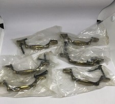 Set of 6 Vintage 1994 KBC Brass Cabinet Drawer Pull Handles 4 1/2" Long NOS