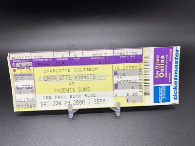 2000 Charlotte Hornets vs Phoenix Suns NBA Ticket 1/29 Jason Kidd