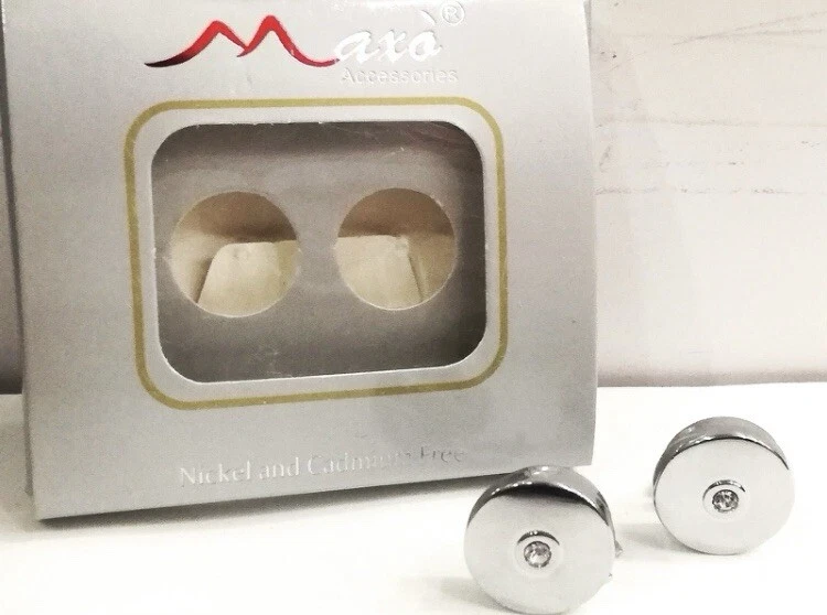 COPRI BOTTONI  IN ACCIAIO UOMO/DONNA LISCI ELEGANTI CLASSICI TONDO e QUADRATO - Immagine 2 di 2