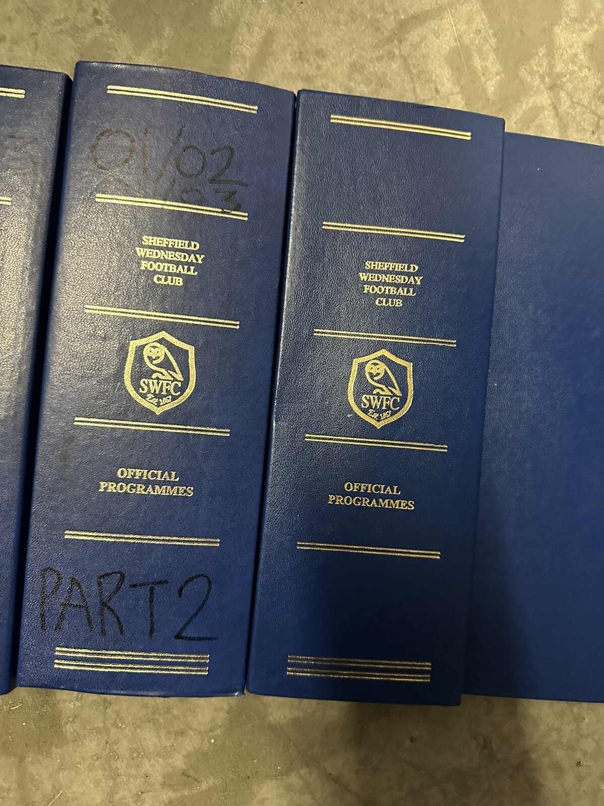 5x Sheffield Wednesday Official Programme Book Binders Lot Swfc Sheff