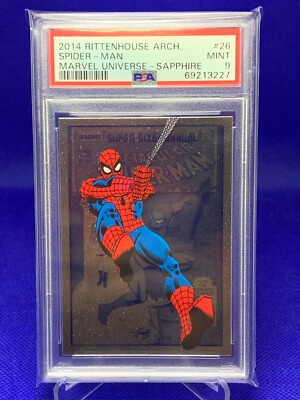 2014 Rittenhouse Marvel Universe - Sapphire #26 Spider-Man PSA 9