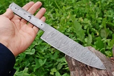CUSTOM HAND FORGED BLANK BLADE DAMASCUS CHEF KNIFE MAKE YOUR OWN HANDLE AH -1712