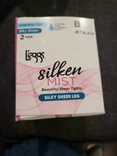 Silken Mist L'eggs Women's Pantyhose Control Top 2pk Size B