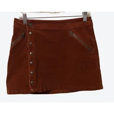 Kuhl Streamline Women's Size 2 Burnt Orange Unlined Corduroy Skirt Waist 28"