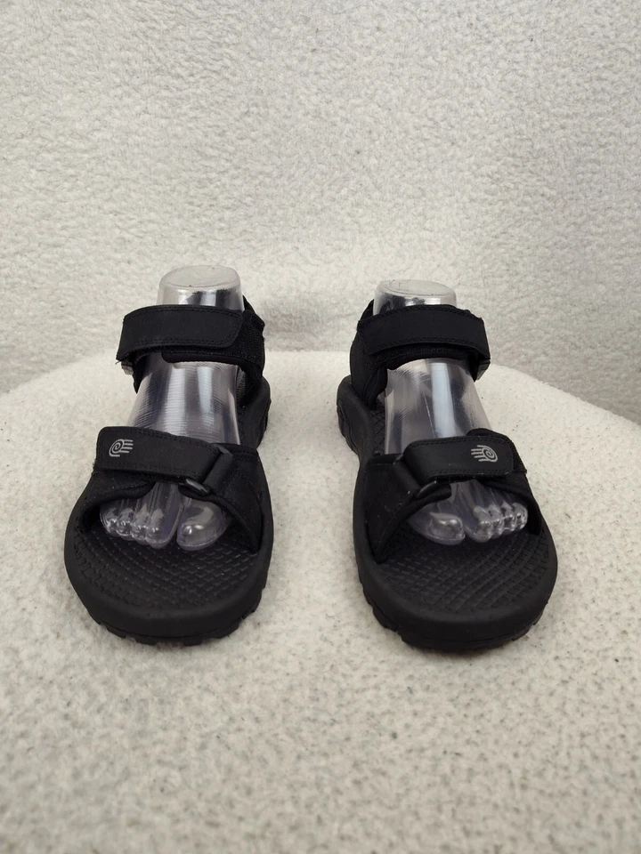 Sandalias Teva para mujer Zymic 9 negras tela gancho lazo punta abierta correa al tobillo zapatos Foto 2 de 4