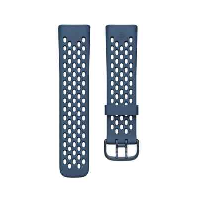 Original Fitbit Charge 5 large Sport Band Deep Sea Navy Blue FB181SBBUL