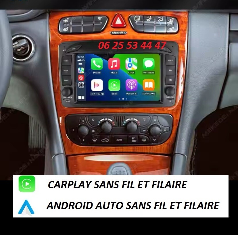 Autoradio Android Auto Mercedes Classe C CLK Viano Vito tactile GPS