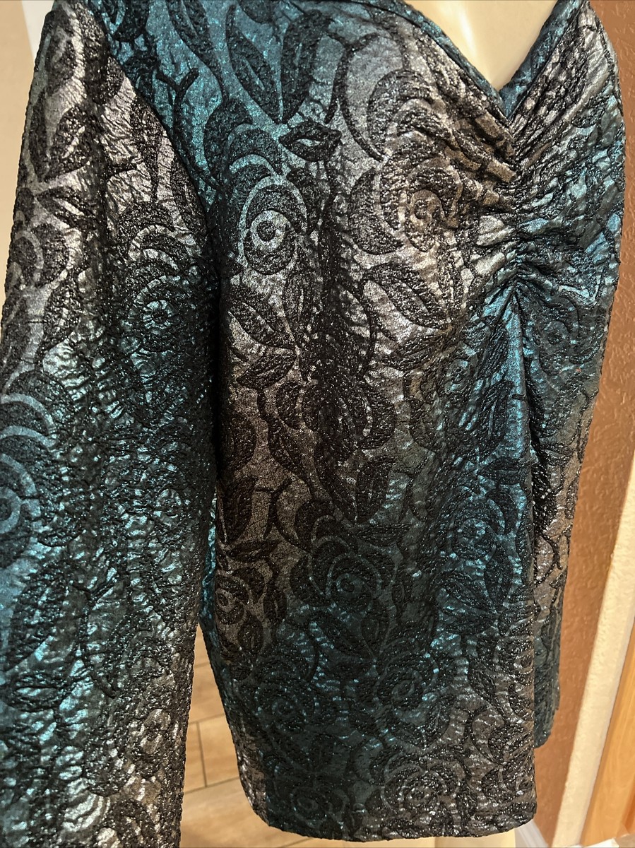 Women's Jaclyn Smith Plus SZ 1X Multicolored 3/4 Sleeve