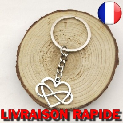Porte-clés Couple Cœur Et Flèche En Argent - Pendentif Amour, Neuf Avec étiquettes, Cadeau Romantique