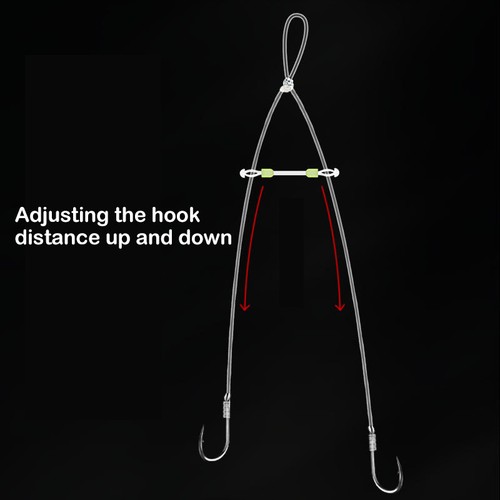 10 Séparateurs De Ligne De Pêche En Silicone - Fixe Distance Double Hameçon - Taille 10 à 40mm Pour Bean Fish