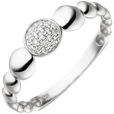 CASSINI | Damen Ring 925er Sterling Silber – Gebürstet & Poliert | Breiter Massivring Für Frauen | Design Silberring Modern & Elegant | Ring Silber 925 Damen | Schmuck | Modell 3RAX52
