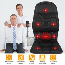 Car Electric Heated Back Massager Cushion Massage Home Seat Cushion Chair Pad
