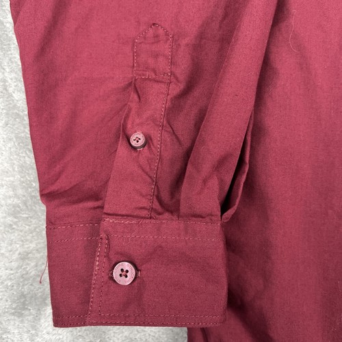 Structure Shirt Mens Sz XL Red Button Flap Pockets Roll Tab Sleeves - Picture 6 of 15
