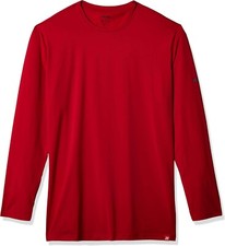 Marucci Baseball Men's Performance Crewneck L/S T-Shirt RED NEW- MATPFMLS