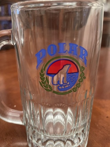 Polar beer mug Cuba 1950’s Collectible Bear Glass Cup VERY RARE CUBAN - Picture 2 of 10