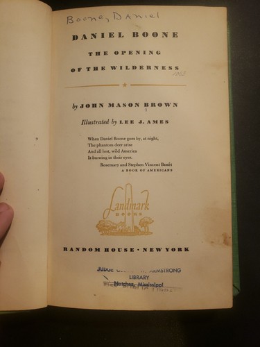 Daniel Boone, The Opening Of The Wilderness, By John Mason Brown First Edition - Picture 7 of 17