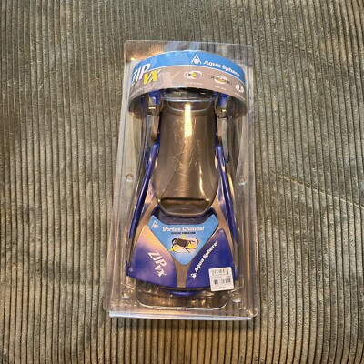 AQUA SPHERE ZIP VX SWIM FINS SMALL BLUE/GRAY VORTEX CHANNEL
