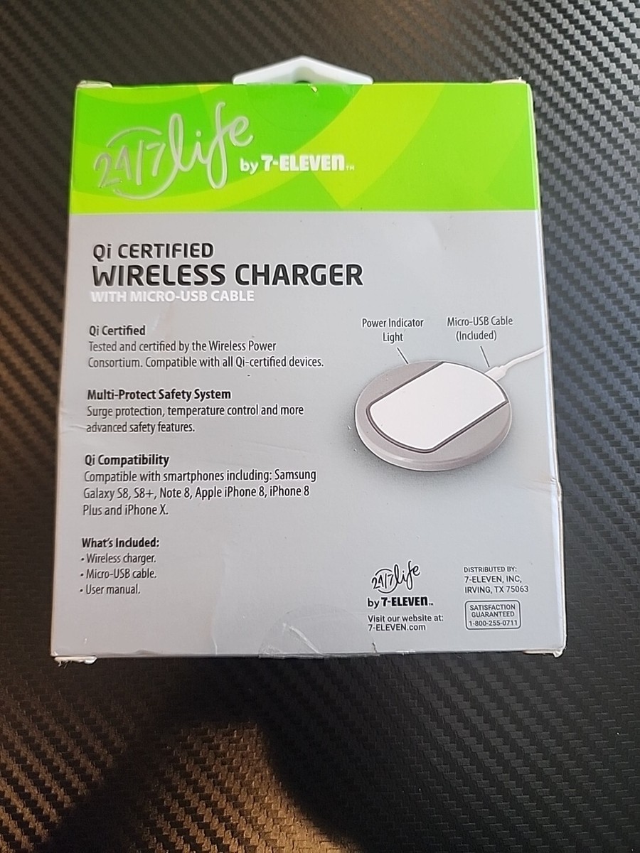Wireless Charger With Micro Usb 24/7 Lifr By 7-Eleven