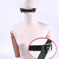 Soft BDSM Mouth Gag Plug Bone Gag Oral Bondage Faux Leather Couple Slave Adults