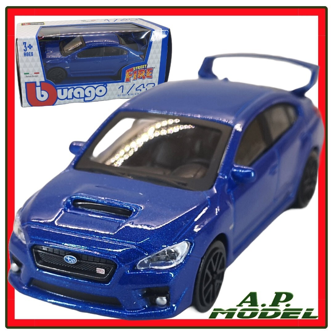 modellino auto scala 1:43 subaru wrx sti 2017 bburago macchinine da collezione