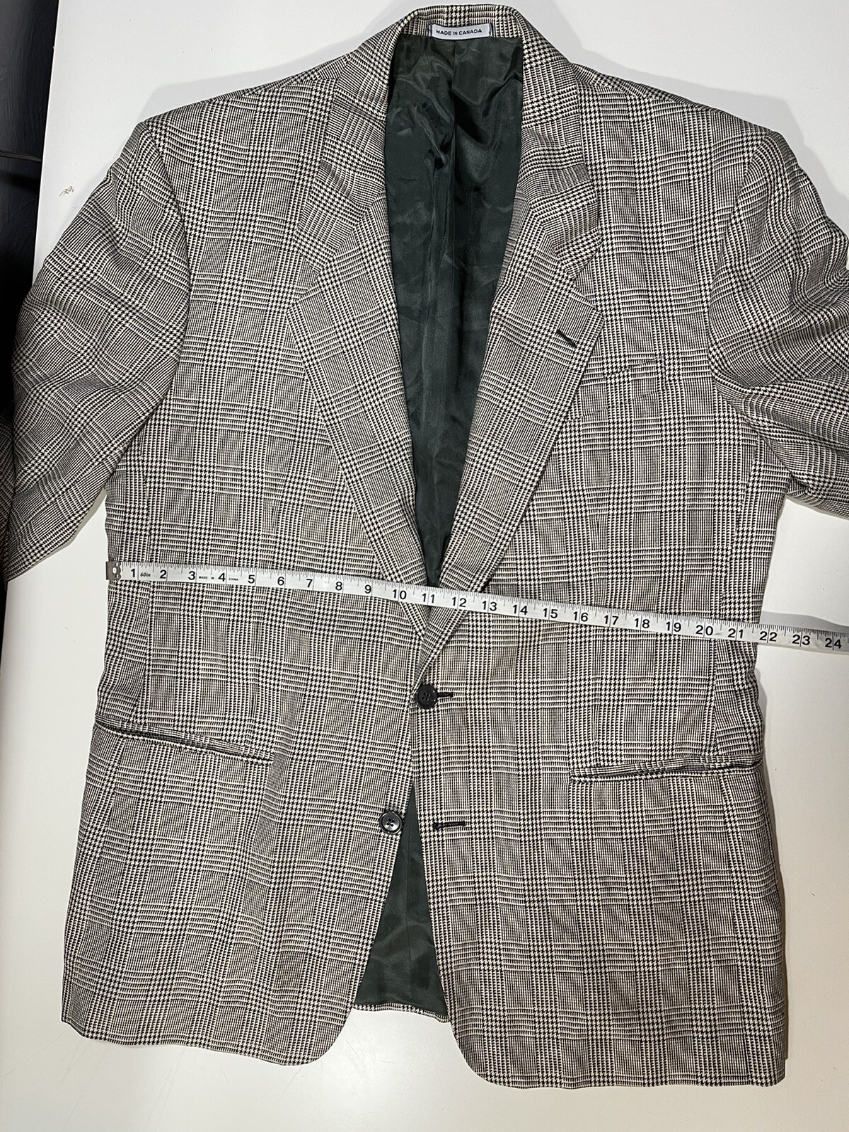 Blazer giacca tuta vintage Sì Saint Laurent taglia 42 nero bianco YSL