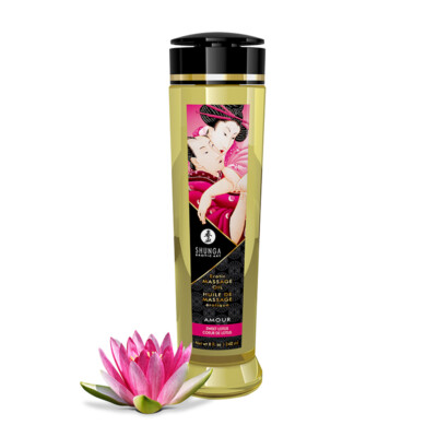 SHUNGA EROTIC MASSAGE OIL - SWEET LOTUS AMOUR 8 oz