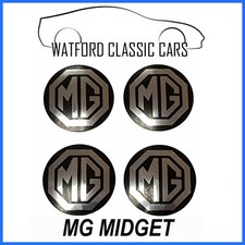 MG Midget Wheel Centre Badges for Rostyle Wheels Set of 4